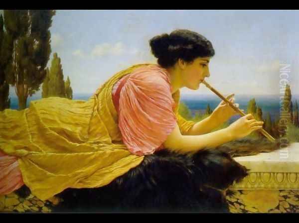 A Melody Oil Painting by John William Godward