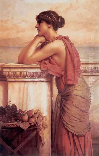 By The Wayside Oil Painting by John William Godward