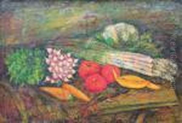 Nature Morte Aux Legumes Oil Painting by Leon Weissberg