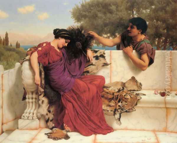 The Old Old Story Oil Painting by John William Godward