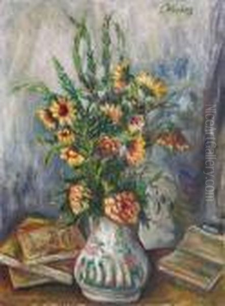 Nature Morte Aux Tournesols (ca.1925/26) Oil Painting by Leon Weissberg