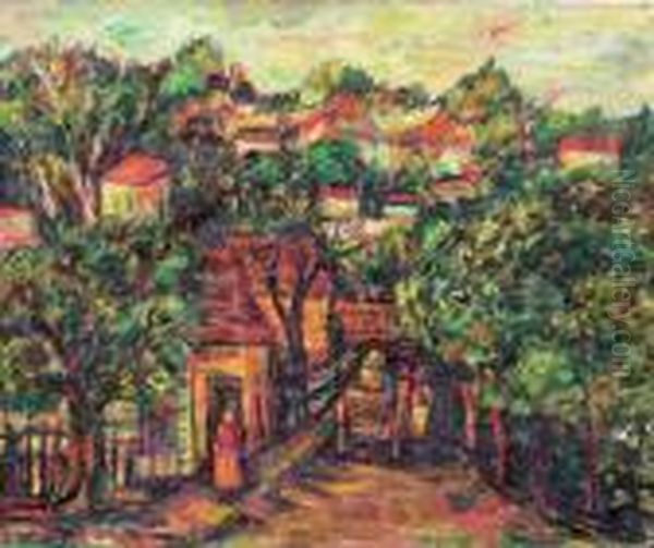 La Route De La Colline (ca.1925) Oil Painting by Leon Weissberg