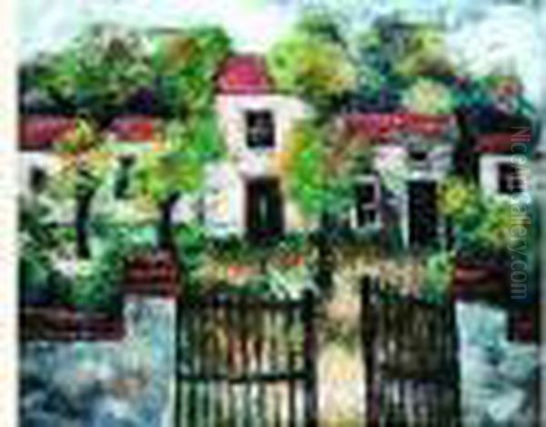 Maisons De Banlieue Oil Painting by Leon Weissberg