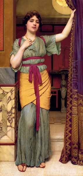 A Classical Lady (2) Oil Painting by John William Godward