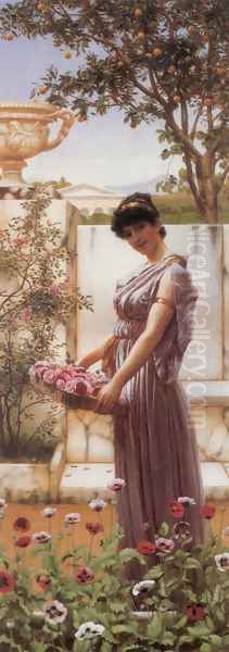 The Flowers Of Venus Oil Painting by John William Godward