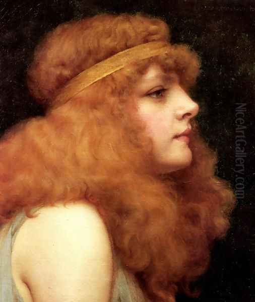 An Auburn Beauty Oil Painting by John William Godward