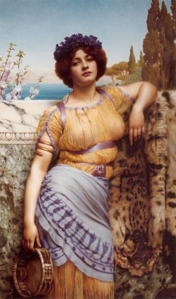 Ionian Dancing Girl Oil Painting by John William Godward