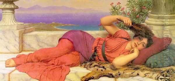 Noonday Rest Oil Painting by John William Godward