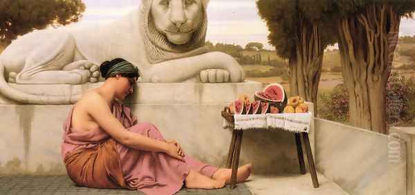 The Fruit Vendor Oil Painting by John William Godward