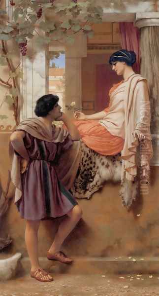 The Old Old Story Ii Oil Painting by John William Godward