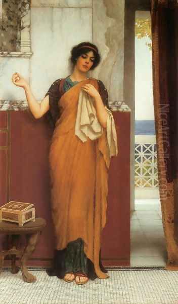 Idle Thoughts Oil Painting by John William Godward