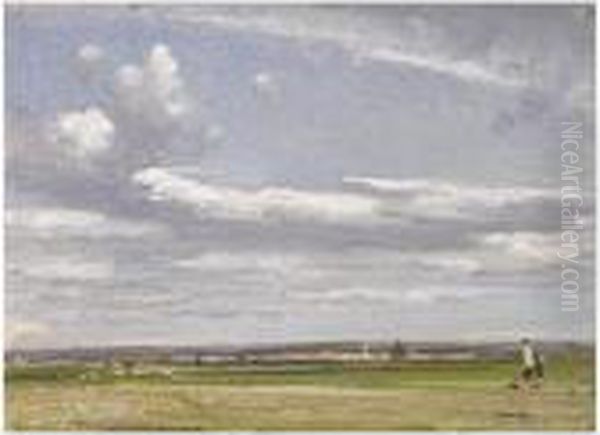 The 1st Hole At Westward Oil Painting by William Page Atkinson Wells