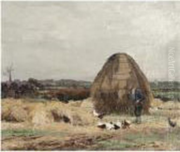 The Old Rick Oil Painting by William Page Atkinson Wells