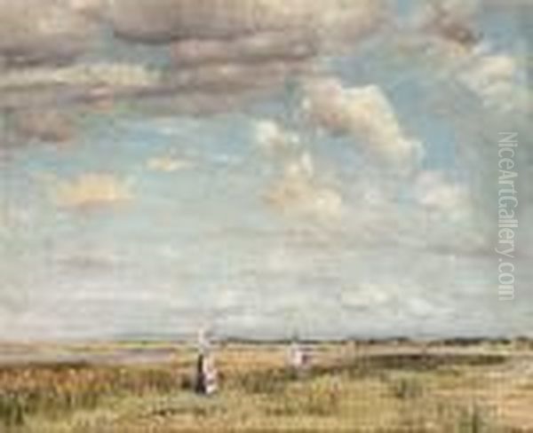 Among The Sedge Grass Oil Painting by William Page Atkinson Wells