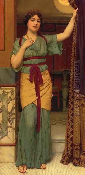 A Pompeian Lady 2 Oil Painting by John William Godward