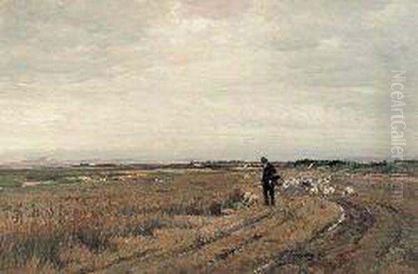 February - Fill - Dyke Oil Painting by William Page Atkinson Wells