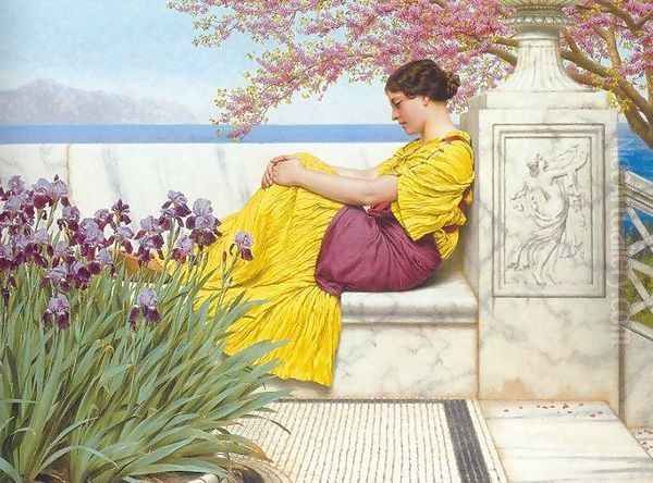 Under The Blossom That Hangs On The Bough Oil Painting by John William Godward