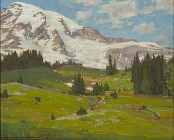 Mt. Rainier, Washington Oil Painting by William Wendt