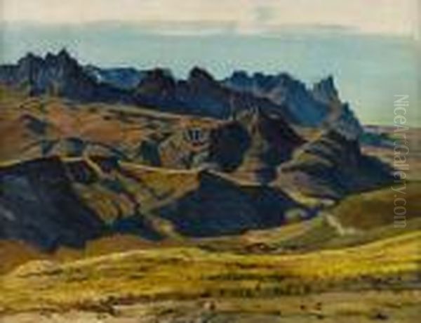 California Mountain Range Oil Painting by William Wendt