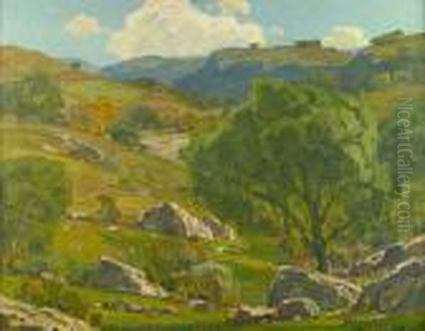 Far From The Maddening Crowd Oil Painting by William Wendt