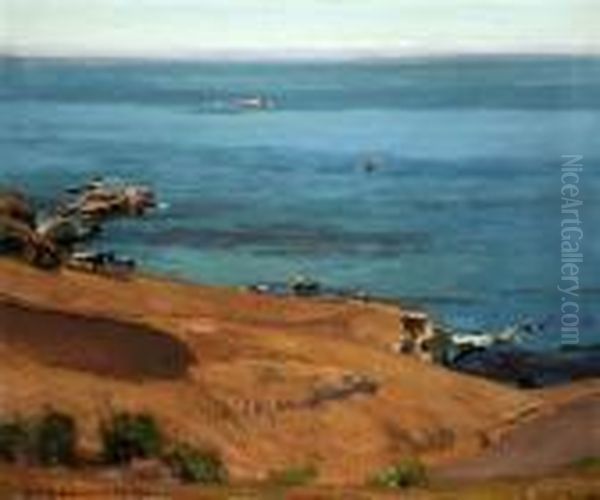 Laguna Beach Coastal Oil Painting by William Wendt