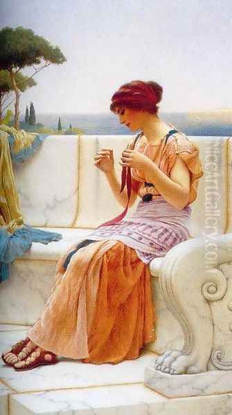 The Seamstress Oil Painting by John William Godward