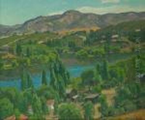 The Lake Oil Painting by William Wendt