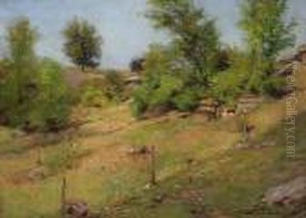 Countryside In The Spring Oil Painting by William Wendt