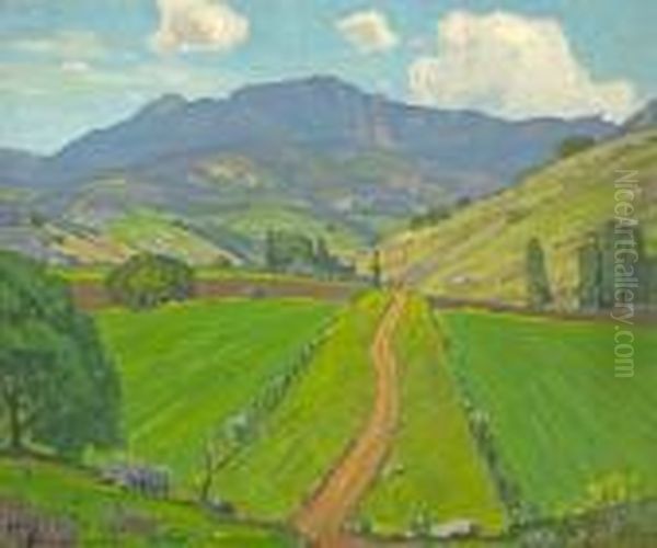 A Trickle Of Road Oil Painting by William Wendt