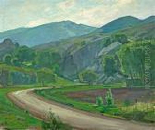 El Toro Road At Laguna Beach Oil Painting by William Wendt