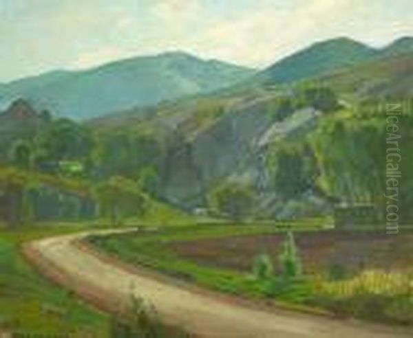 El Toro Road At Laguna Beach Oil Painting by William Wendt