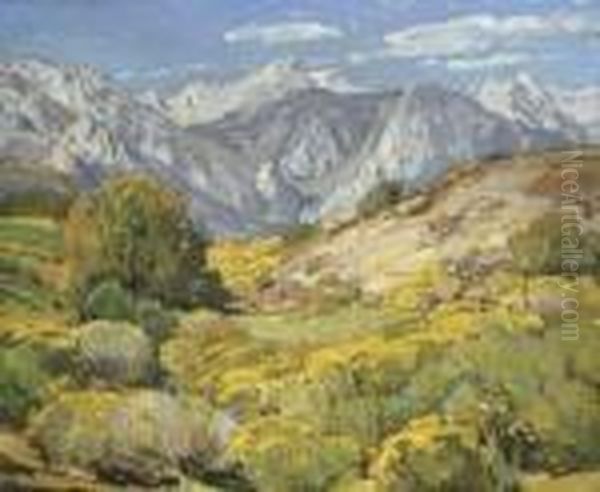 Desert Growth, Lone Pine Oil Painting by William Wendt