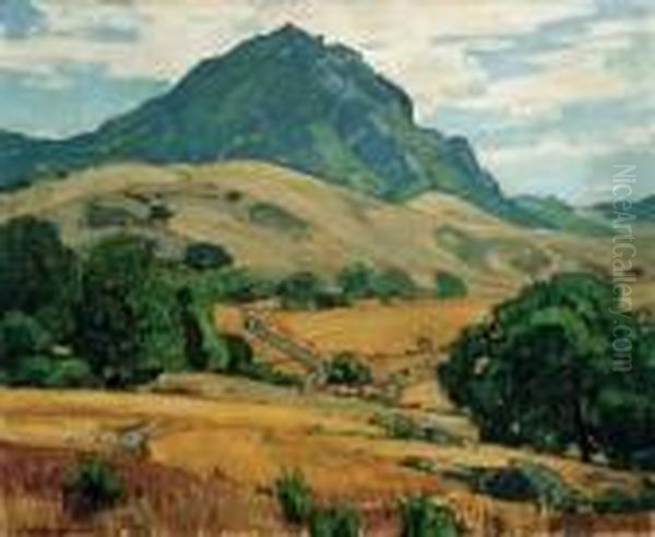 Mountain Peak Oil Painting by William Wendt