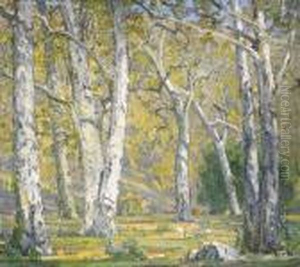 The Old Oak Grove Oil Painting by William Wendt