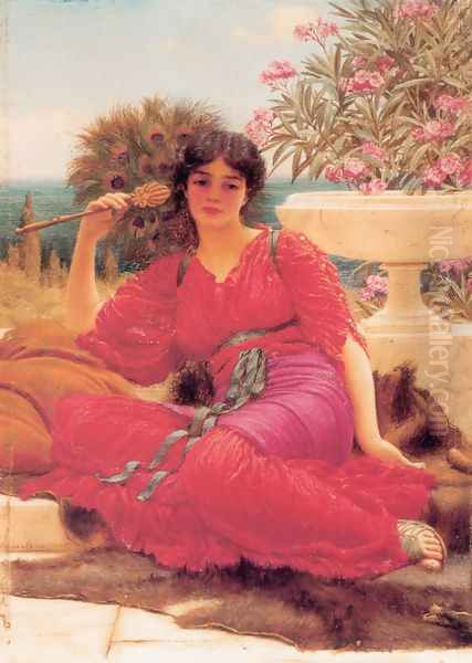 Flabellifera [oil study] Oil Painting by John William Godward