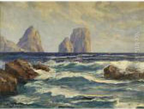 Mare Di Capri Oil Painting by Albert Wenk