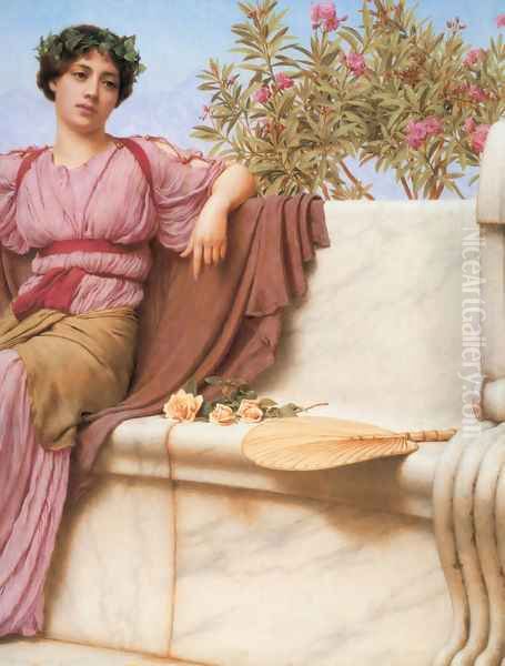 Tranquillity [detail: right] Oil Painting by John William Godward