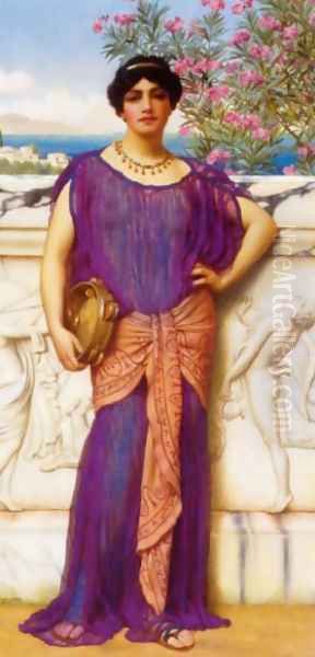 The Tambourine Girl (II) 2 Oil Painting by John William Godward