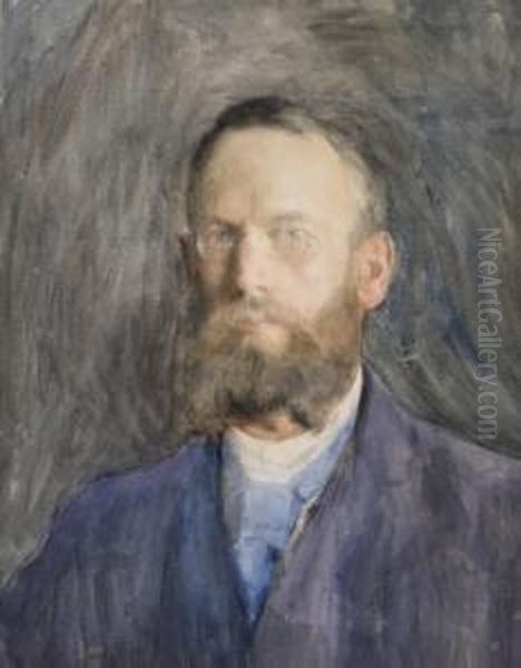 Self-portrait Oil Painting by Erik Werenskiold