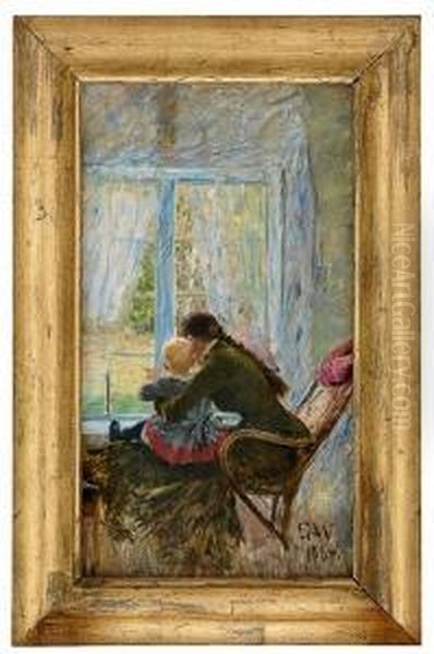 You And Baby1884 Oil Painting by Erik Werenskiold