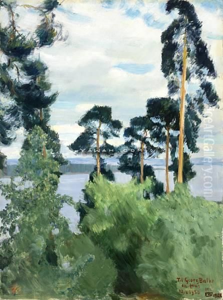 Fra Lysaker Oil Painting by Erik Werenskiold