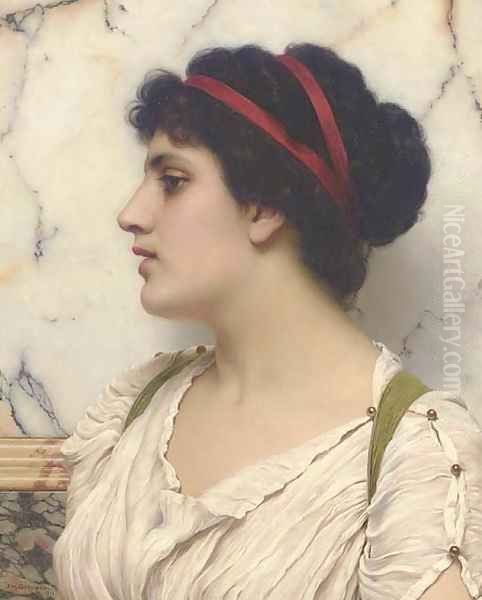 Portrait of a Young Woman Oil Painting by John William Godward