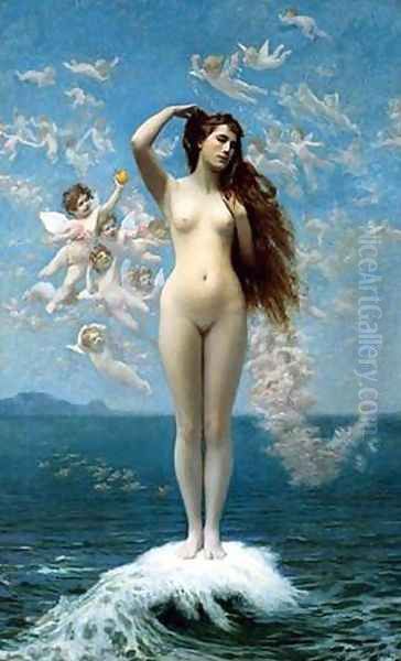 Venus Rising Oil Painting by Jean-Leon Gerome