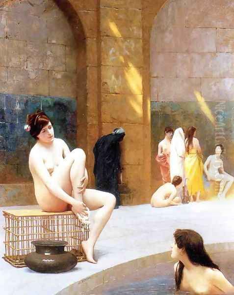 Women Bathing Oil Painting by Jean-Leon Gerome