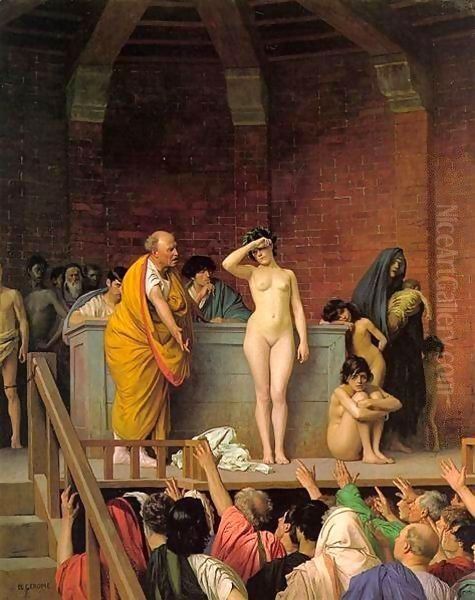 Slave Auction Oil Painting by Jean-Leon Gerome