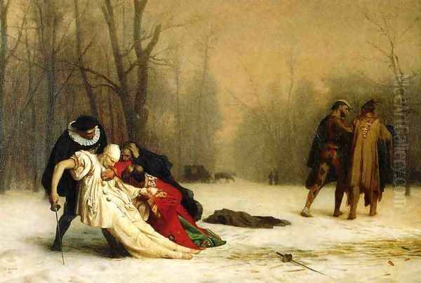 Duel After a Masquerade Ball Oil Painting by Jean-Leon Gerome