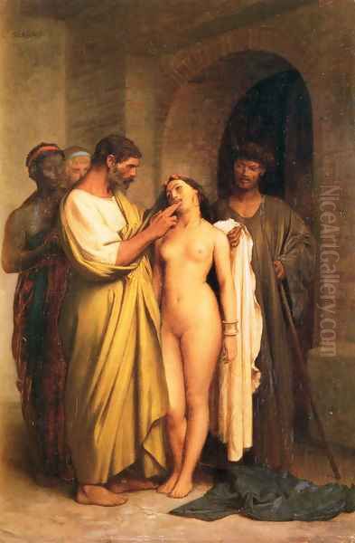 Achat D'Une Esclave (Purchase Of A Slave) Oil Painting by Jean-Leon Gerome