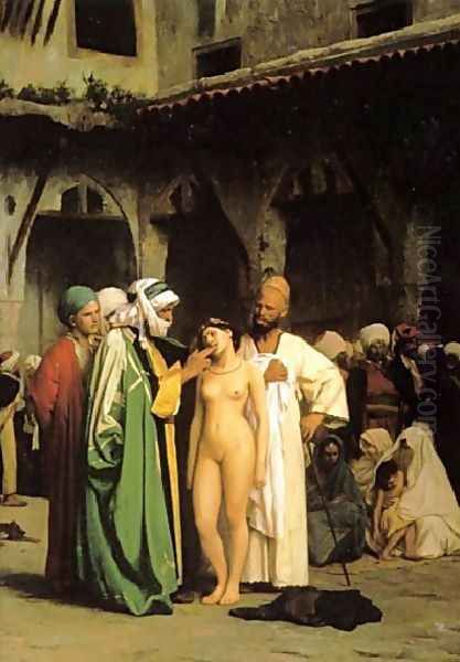 Slave Market (or For Sale) Oil Painting by Jean-Leon Gerome