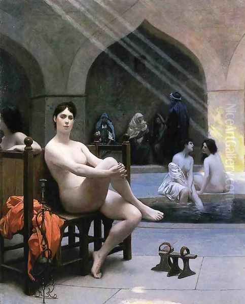 The Women's Bath Oil Painting by Jean-Leon Gerome