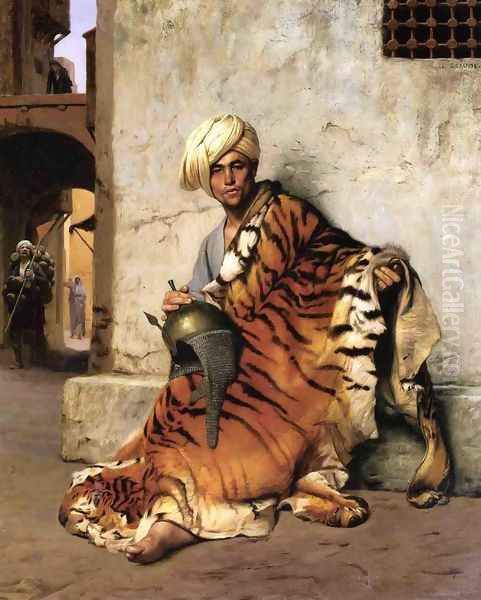 Pelt Merchant Of Cairo Oil Painting by Jean-Leon Gerome